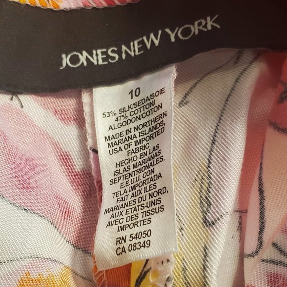 Jones New York Silk and cotton pants size 10 - Picture 3 of 5
